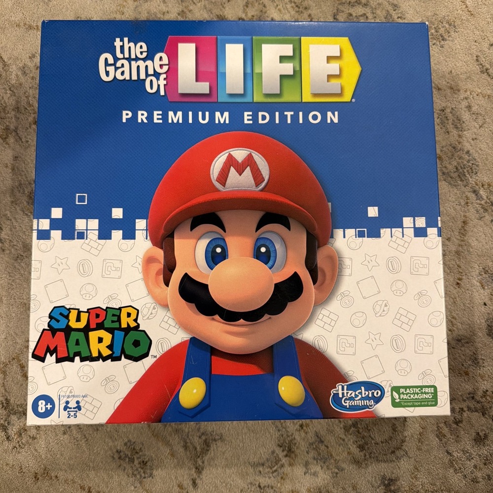 Super Mario THE GAME OF LIFE Premium Edition Board Game Brand New